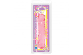 Розовый прозрачный гелевый фаллоимитатор Сristal Jellies - 20 см.
