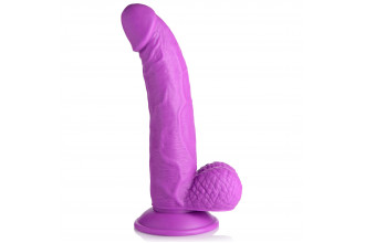 Фиолетовый фаллоимитатор на присоске 7.5 Dildo with Balls - 21,5 см.