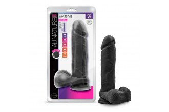 Черный фаллоимитатор на присоске Massive - 24,1 см.