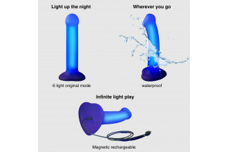 Светящийся фаллоимитатор Strap-on-me Glow-Led Dildo - size M