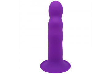 Фиолетовый фаллоимитатор двойной плотности Hitsens 3 - 17,7 см.