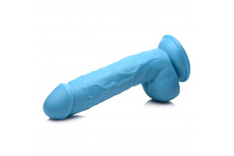 Голубой фаллоимитатор на присоске 8.25 Dildo with Balls - 22,8 см.