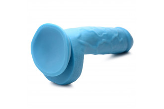 Голубой фаллоимитатор на присоске 8.25 Dildo with Balls - 22,8 см.