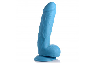 Голубой фаллоимитатор на присоске 8.25 Dildo with Balls - 22,8 см.