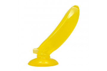 Желтый стимулятор в форме банана - 17 см.