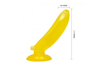 Желтый стимулятор в форме банана - 17 см. Желтый стимулятор в форме банана - 17 см.