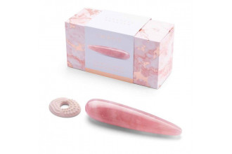 Массажер Le Wand Crystal Wand из розового кварца