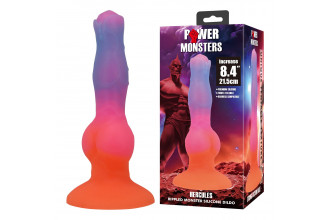 Силиконовый фантазийный фаллоимитатор Hercules - 21,5 см.