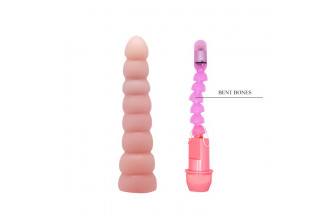 Гнущийся вибратор с хребтом Flexi Vibe Sensual Spin - 19 см.