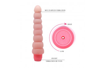 Гнущийся вибратор с хребтом Flexi Vibe Sensual Spin - 19 см.