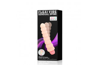 Гнущийся вибратор с хребтом Flexi Vibe Sensual Spin - 19 см.