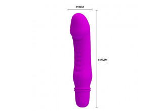 Фиолетовый мини-вибратор Stev -13,5 см.