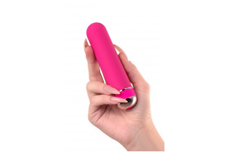 Розовый нереалистичный мини-вибратор Mastick Mini - 13 см.