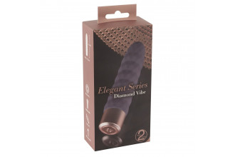 Фиолетовый мини-вибратор Elegant Diamond Vibe - 15 см.