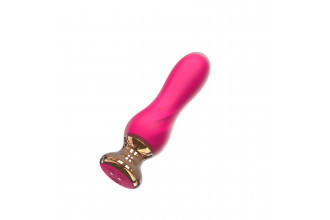 Розовый мини-вибратор Mini Vibrator с пультом ДУ - 12,5 см.