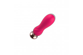 Розовый мини-вибратор Mini Vibrator с пультом ДУ - 12,5 см.