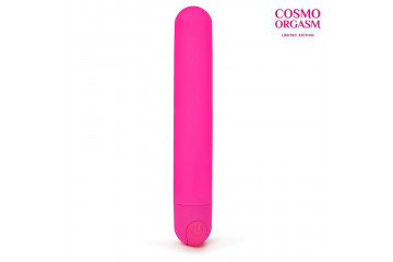 Ярко-розовый классический перезаряжаемый мини-вибратор - 12 см.