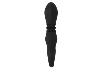 Черный вибратор с мощной поступательной стимуляцией Strong Thrusting Vibrator