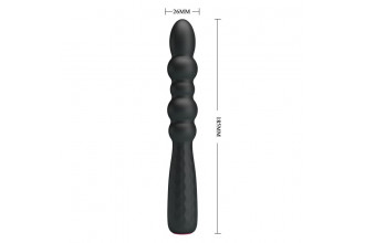 Черный гнущийся вибратор Monroe - 18,5 см.
