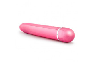 Розовый тонкий классический вибратор Slimline Vibe - 17,8 см.