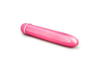 Розовый тонкий классический вибратор Slimline Vibe - 17,8 см.