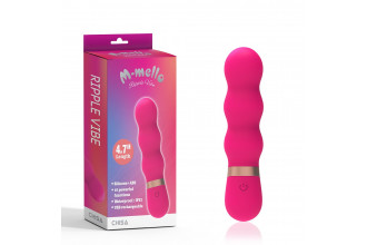 Розовый фигурный мини-вибратор Ripple Vibe - 11,9 см.