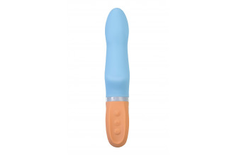 Голубой силиконовый вибратор Bluebell - 18,5 см.