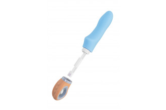 Голубой силиконовый вибратор Bluebell - 18,5 см.