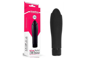 Черный мини-вибратор iWhizz Rocket - 13,5 см.