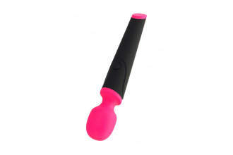 Черно-розовый вибростимулятор ASTER - 19,5 см.