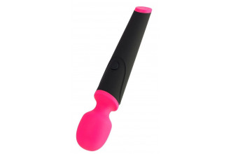 Черно-розовый вибростимулятор ASTER - 19,5 см.