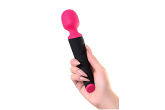 Черно-розовый вибростимулятор ASTER - 19,5 см.
