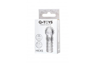 Прозрачная рельефная насадка на палец Hicks - 8,5 см.