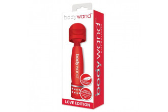 Красный жезловый мини-вибратор с кристаллами Mini Massager Love Edition