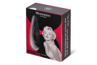 Черный бесконтактный клиторальный стимулятор Womanizer Marilyn Monroe Special Edition