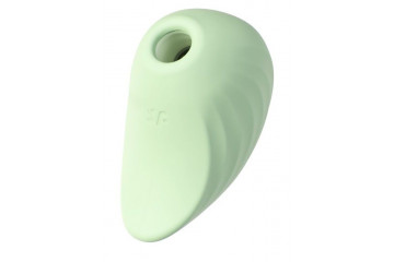 Салатовый вакуум-волновой стимулятор клитора Satisfyer Pearl Diver