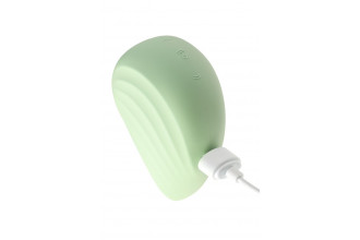Салатовый вакуум-волновой стимулятор клитора Satisfyer Pearl Diver