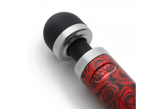 Красно-черный жезловый вибратор Doxy Die Cast 3 с розами