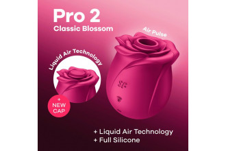 Малиновый вакуум-волновой стимулятор Pro 2 Classic Blossom