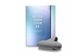 Серая вибронасадка на палец Better Than Your Ex