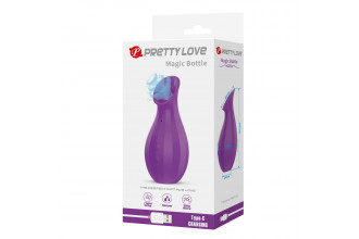 Лиловый клиторальный вакуумный стимулятор Magic Bottle