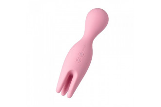 Розовый универсальный вибратор Nymph с подвижными щупальцами
