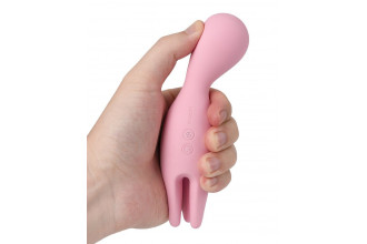 Розовый универсальный вибратор Nymph с подвижными щупальцами