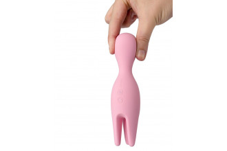 Розовый универсальный вибратор Nymph с подвижными щупальцами