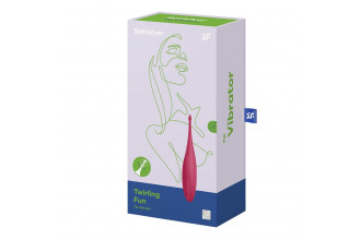 Красный вибромассажёр для точечной стимуляции Twirling Fun