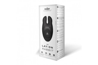 Черный вибростимулятор с ушками The Lay-on Rabbit