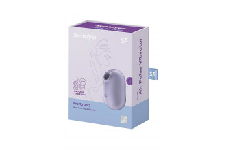 Сиреневый вакуумный вибростимулятор клитора Satisfyer Pro To Go 2
