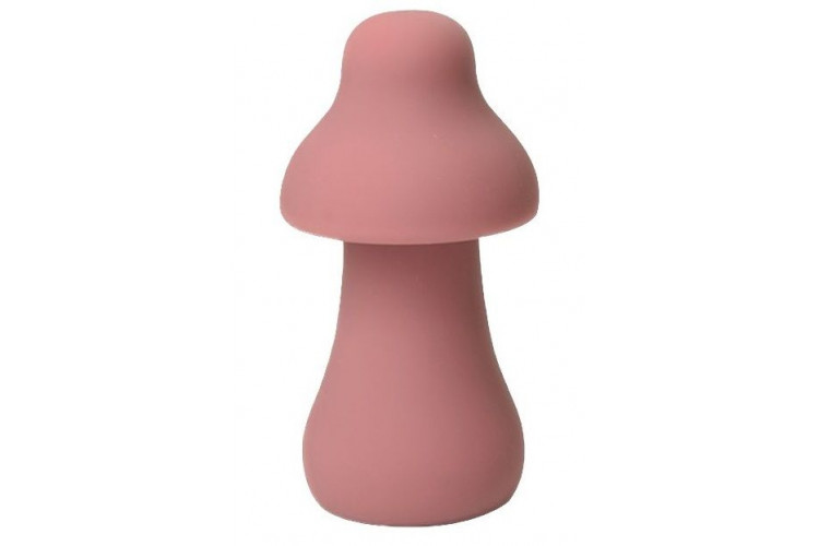 Розовый перезаряжаемый клиторальный стимулятор-грибочек Protruding Mushroom