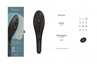 Черная насадка для душа Womanizer Wave