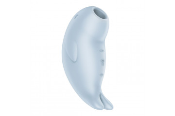 Нежно-голубой вакуумный стимулятор клитора Seal You Soon